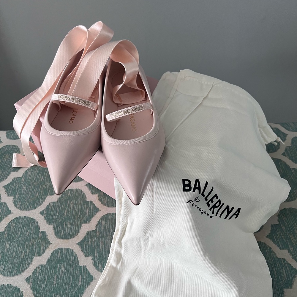 Salvatore Ferragamo Pink Ballerina Flats